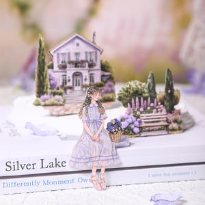 Paquete de 20 unidades de pegatinas decorativas de jardín de la serie Time, diseño de paisaje y papel <span class=keywords><strong>sin</strong></span> borde blanco <span class=keywords><strong>para</strong></span> manuales, decoraciones de libros - Product Image 2