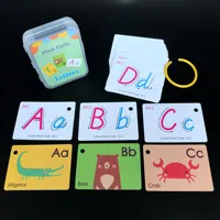 Personnalisé imprimé mémoire éducatives enfants Anglais apprentissage des mathématiques forme alphabet numéros couleurs animales cartes flash cartes bébé