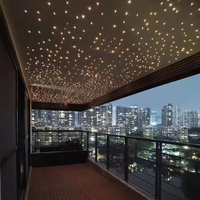 Panneau de plafond en fibre optique LED de grande taille, ciel nocturne, étoiles, fibre magnétique, panneau fini, 120*120cm