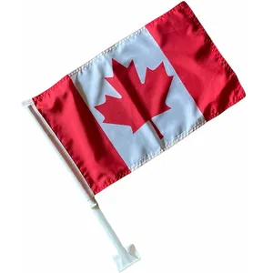 ธงติดรถผ้าซาตินโพลีเอสเตอร์ถัก110gsm 100D ลายแคมเปญประเทศต่างๆ2023ออกแบบได้ตามต้องการ