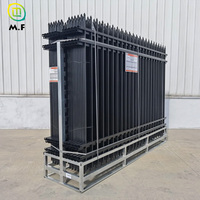 Clôture de sécurité en acier pour jardin et piscine, design à pointes, avec cadre en fer traité thermiquement, directement de l'usine