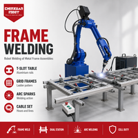 Cellule de soudage robotisée pour garde-corps, robot de soudage à l'arc à 6 axes avec table de fixation à double poste pour cadre de clôture métallique