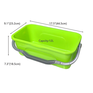 EcoClean 12L venta al por mayor directo <span class=keywords><strong>de</strong></span> fábrica coche plástico rectángulo fregona ventana escurridor hogar limpieza cubo <span class=keywords><strong>de</strong></span> agua - Product Image 6