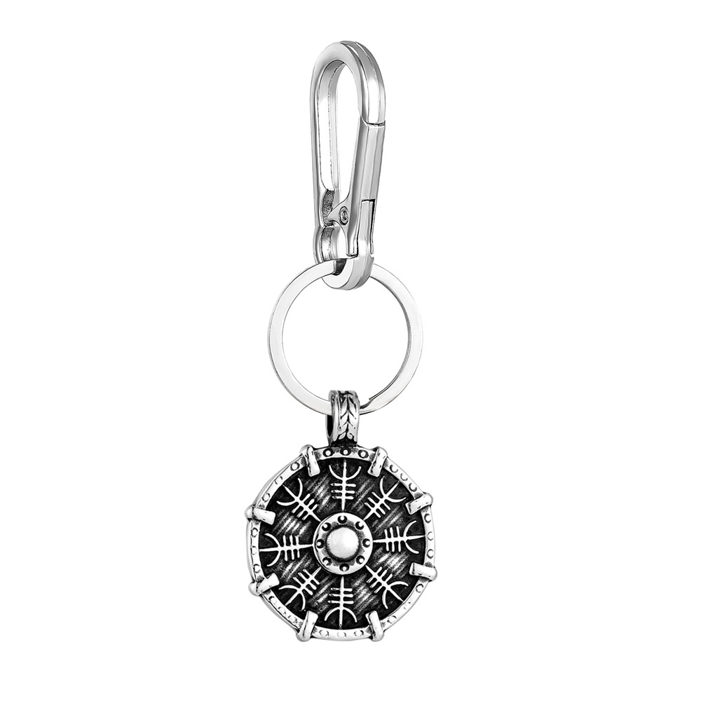 Pendentif couleur acier fermoir bec d'aigle