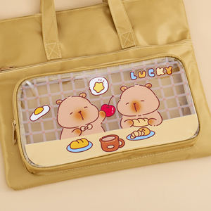 Sac à dos en toile d'<span class=keywords><strong>art</strong></span> Kapybara pour l'école primaire avec rangement pour les devoirs d'examen et les dossiers-Sac à dos pour garçon/fille - Product Image 4