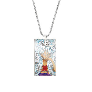 Collier pendentif en acier inoxydable avec impression couleur, 18 motifs d'anime Luffu Nami Zoro <span class=keywords><strong>Sanji</strong></span> <span class=keywords><strong>Wanted</strong></span> and Rewarded Order Card - Product Image 4