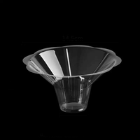 Gobelets transparents en forme de fleur pour glace pilée, jetables en PET, pour cônes de neige, nouveauté très demandée, idées de produits 2026
