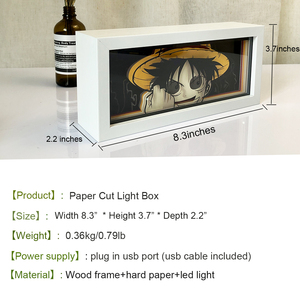 Lampe de nuit en papier sculpté 3D personnalisée Jujutsu Kaisen, boîte à ombre, sculptures en papier, cadre, lampes de <span class=keywords><strong>table</strong></span>, lumière d'ambiance décorative, lampe de bureau - Product Image 5