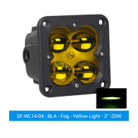 Feux antibrouillard LED 20W, 3,5 pouces, montage encastré, éclairage extérieur automobile, blanc ambre, rétroéclairage, IP67, 9-36V DC, camion, SUV, 4x4, tout-terrain