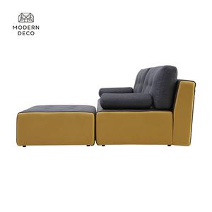 <span class=keywords><strong>Canapé</strong></span> gris 3 places en tissu avec repose-pieds réversible, séparé avec accoudoir, <span class=keywords><strong>coussin</strong></span> de traversin, tufté, ensemble de meubles, pas de vente au détail - Product Image 4