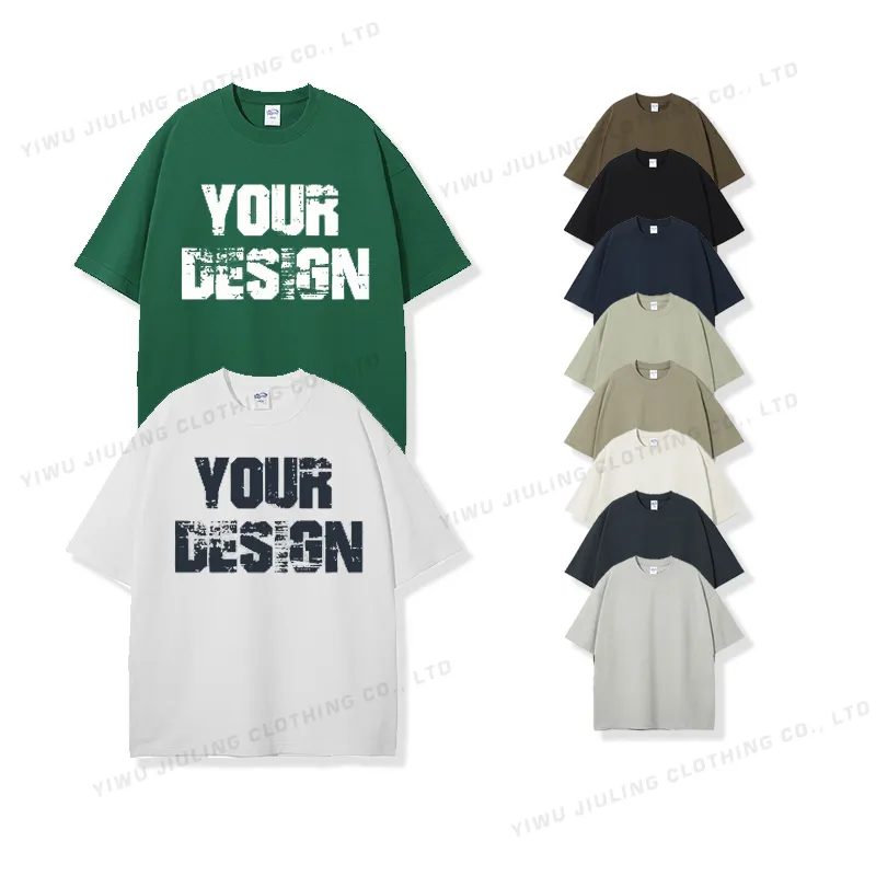 High Quality Cotton Custom white T Shirt For Men Blank Heavy Weight Oversized Tshirt Puff Printing t shirts embroidered