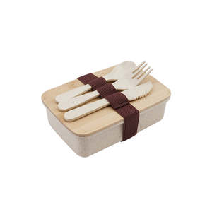 Caja Bento de fibra de bambú a prueba de fugas biodegradable personalizada respetuosa con el medio ambiente estudiante trabajador de oficina tapa de bambú caja Lubnch <span class=keywords><strong>Reusa</strong></span> - Product Image 6