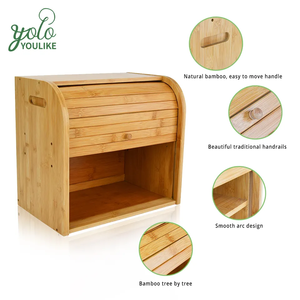 Youlike, caja de pan de bambú Natural Extra grande de alta calidad de 2 capas al por mayor, guardián de pan con capa extraíble para Cocina - Product Image 4