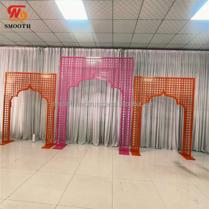 Panneaux d'arche décoratifs en métal découpé au laser de style marocain pour toile de fond de mariage, scène de Mehndi et Sangeet indiens, et événements de mariage musulmans - Product Image 4