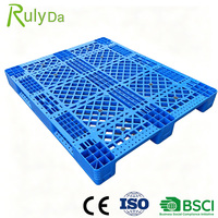 Palette en plastique perforée bleue robuste en PEHD pour stockage industriel de qualité supérieure