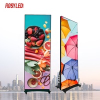 Écran d'affichage numérique LED intelligent Wi-Fi USB mobile pour publicité intérieure, totem pliable, affichage numérique HD P1.25 P2.5, écran d'affichage LED pour événements et magasins