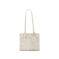 Sacs de créateur de luxe discret SS 2026 Four Leaf Tote en cuir contrastant avec pochette assortie pour pièces de monnaie, sacs à bandoulière pour femmes, vente en gros