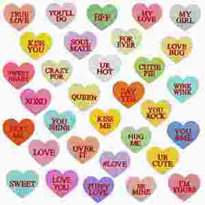 Stock 5.2*6.1cm Iron on Embroidered Heart With Words Valentine Patch for <b>Hat</b> <b>Bag</b> Decoration - Product Image 1
