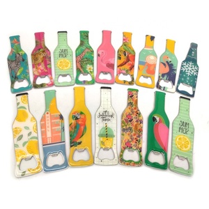 Thailand Bangkok Tourist Souvenir <b>Key</b> <b>Chain</b> Printed Metal Acrylic Beer Bottle Opener Keychain Custom - Product Image 4