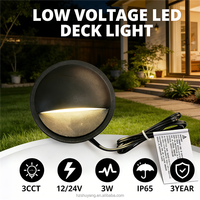Lampes LED d'extérieur à montage en surface en aluminium moulé sous pression basse tension pour poteaux de clôture, ponts, allées, jardins, patios, marches d'escalier