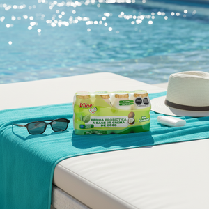 Boissons au <span class=keywords><strong>lait</strong></span> de coco probiotiques Viloe Optimal Nutrition Healthy Boost, lactobacilles, <span class=keywords><strong>sans</strong></span> <span class=keywords><strong>sucre</strong></span>, 100 ml, boîte et bouteille de 8 mois - Product Image 3