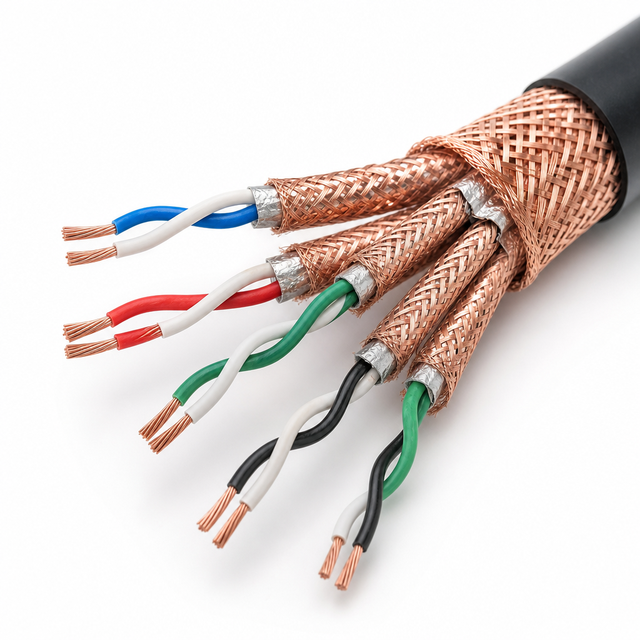 Shielded Computer Cable 450/750V Copper Conductor PVC Insulation
