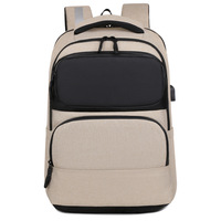 Sac à dos pour ordinateur portable unisexe, grande capacité, tissu Oxford, sac à dos pour ordinateur, travail, voyage, court séjour d'affaires