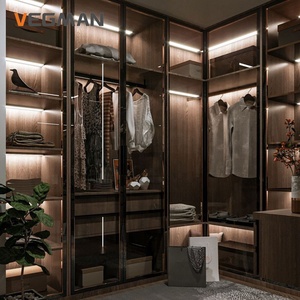 Customized Make Bedroom Furniture New Design Wooden Glass Door <strong>Wardrobe</strong> <strong>Cabinet</strong> - Product Image 4