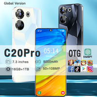 Teléfono C20 Pro Co Work 5G con Batería de Larga Duración de 8000 mAh, Pantalla de 7.3 Pulgadas, Cámara IA de 108MP, 16GB+1TB, Doble SIM+TF, Hotspot, Desbloqueo Facial, Metálico