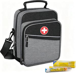 Étui de protection isotherme durable pour insuline avec bandoulière et couche extérieure imperméable en feuille d'aluminium pour les fournitures d'insuline - Product Image 1