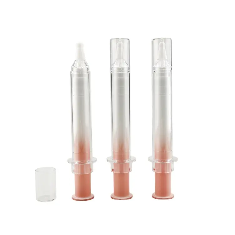 Vazio Cosmetic seringa em forma de vácuo Make-up airless bomba loção garrafa 20ml dentes branqueamento gel seringa para soro, loção