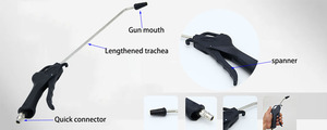 Pistola de Aire Eléctrica Ergonómica de 50K ciclos con Mango Antifatiga y Cuerpo Metálico para Uso Diario en Taller, Diseño de Gancho Aleatorio, Stock para Herramientas - Product Image 6
