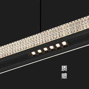 Italian High-End Single <b>Light</b> <b>Dining</b> Room Chandelier Modern Minimalist Scandinavian Design Black Long Strip for Pendant <b>Lights</b> - Product Image 3