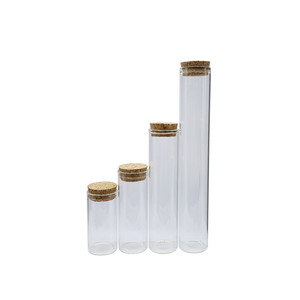 Lanjing <span class=keywords><strong>Mini</strong></span> Tùy Chỉnh Kích Thước Rõ Ràng Trôi Chai Lọ Thủy Tinh Rỗng Với Nút Chai Có Nắp Chúc Chai - Product Image 3