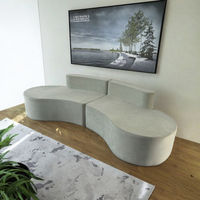 Ensemble de canapés sectionnels modernes en PU convertible en forme de C, compressé pour salon, application OEM, modèle JZJJ00096