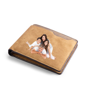 <span class=keywords><strong>Portefeuille</strong></span> <span class=keywords><strong>homme</strong></span> personnalisé à double pli avec gravure <span class=keywords><strong>photo</strong></span>, fermeture éclair, en cuir PU, doublure polyester, longueur courte, cadeau pour lui Ranoveo - Product Image 3