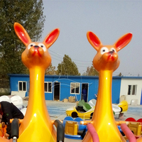 Manège Kangourou Rotatif pour Parc d'Attractions, Équipement de Jeu Rebondissant pour Fête Foraine et Aire de Jeux, Divertissement Familial
