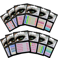 Vente chaude Festival Fête Cristal Bijoux Corps Visage Strass Autocollants Temporaire Gem Eye Tatouage Autocollant pour les Femmes