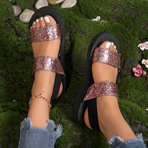 <span class=keywords><strong>Sandali</strong></span> con <span class=keywords><strong>tacco</strong></span> da donna di moda europea americana nuovo abbigliamento estivo da esterno con suola spessa da spiaggia sul mare - Product Image 2