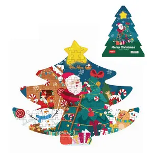 Educatieve Papieren Doos Voor Kinderen Puzzel Kerstboom Puzzel