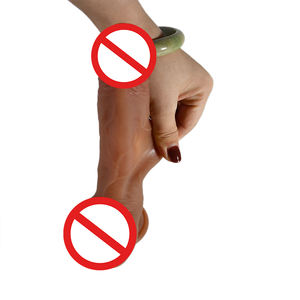 Molde de silicona líquida natural para dildo grande, juguete sexual anal gay realista con ventosa y vibración telescópica inalámbrica para mujer - Product Image 4