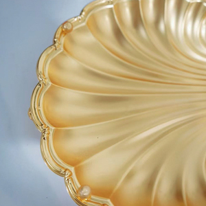 2026 Top Selling Shell Fruit <strong>Plate</strong> Luxury Gold Zinc Alloy Shell <strong>Creative</strong> <strong>Serving</strong> Dish Metal <strong>Serving</strong> Dishes <strong>Plates</strong> - Product Image 5