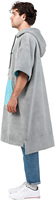 Vente chaude Peignoir jetable personnalisé en microfibre à capuche, serviette poncho, pour le changement de vêtements, la plage, le surf, la maison, le sport, rectangulaire, séchage rapide, brodé