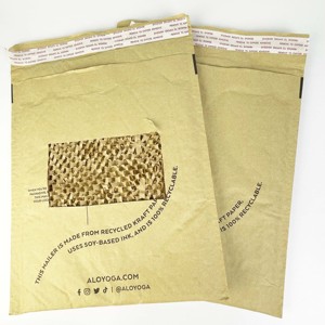 Sac d'expédition en papier kraft imprimable avec logo personnalisé, sac d'expédition en papier kraft jaune écologique et biodégradable, emballage pour vêtements - Product Image 3