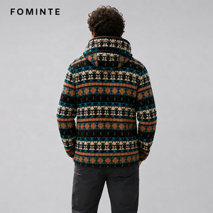 Veste polaire vintage pour homme, motif aztèque imprimé, style tribal rétro, streetwear - Product Image 4
