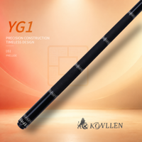 Queue de billard professionnelle KONLLEN YG1, 58,3 pouces, fût en érable JMC Tech, embout de 12 mm, joint en alliage de titane pour les tournois