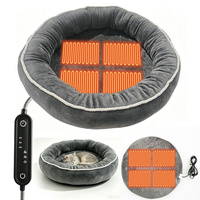 Coussin chauffant USB pour animaux de compagnie avec contrôle intelligent par minuterie, cordon anti-mastication, lit douillet et chaud pour l'hiver