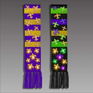 مخصص ماردي غرا زي إكسسوار ماردي غرا وشاح أرجواني وذهبي أخضر للنساء أدى تضيء وشاح ماردي غرا - Product Image 3