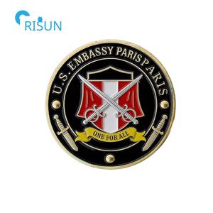 Pièces commémoratives personnalisées en 3D du drapeau français <span class=keywords><strong>de</strong></span> Paris, France, souvenirs des forces armées, vétérans, pièces <span class=keywords><strong>de</strong></span> défi françaises personnalisées - Product Image 2