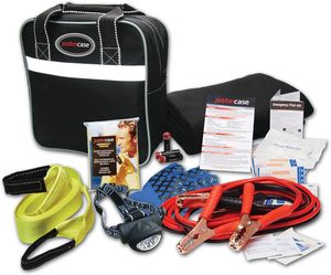 Kit d'urgence automobile : Fournitures et outils pour l'hiver avec câbles de démarrage - Product Image 1